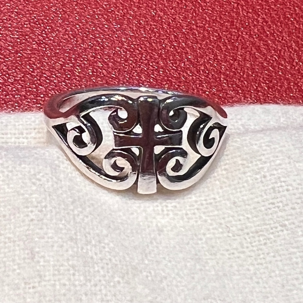 James Avery Cross and Scroll Ring